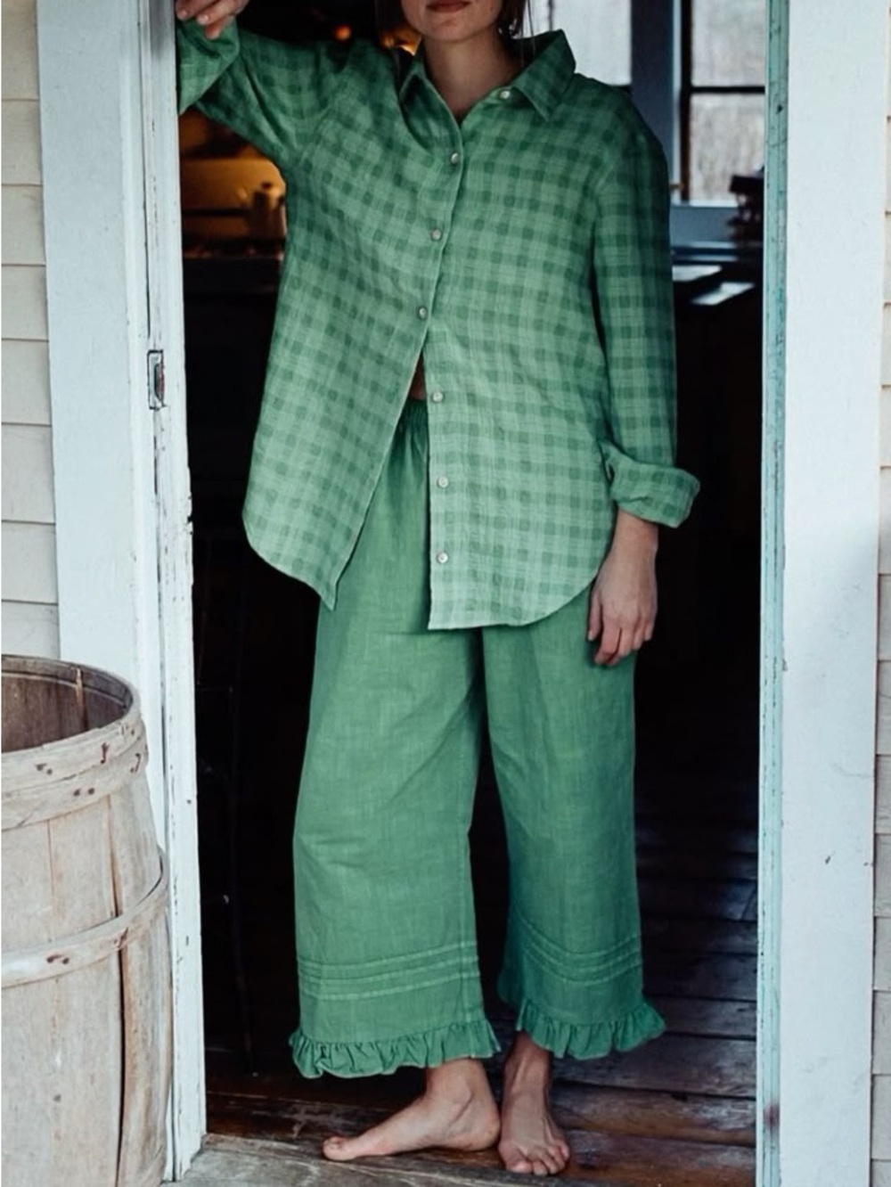 ISO!! Rudy Jude Green Bean & Sea Items dress pants top skirt small XS